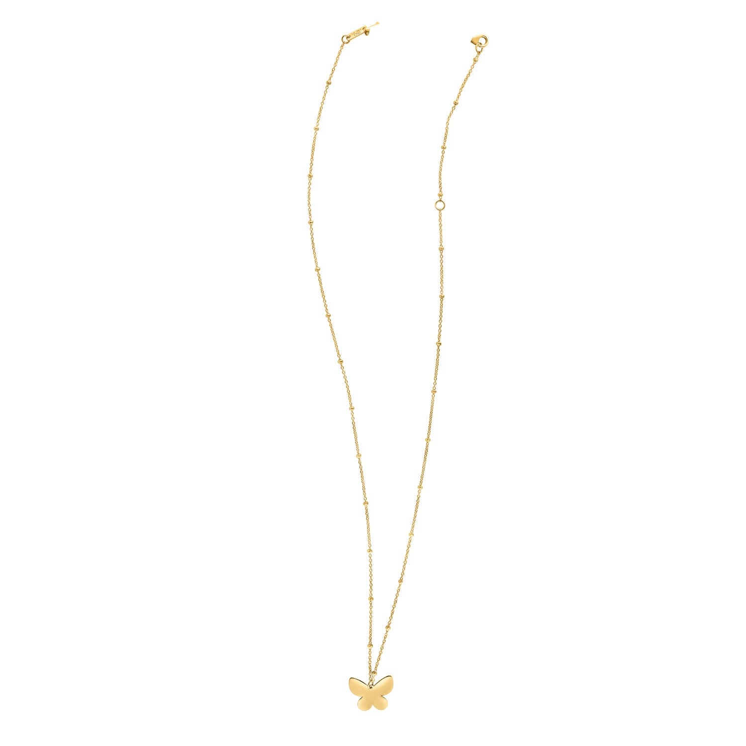 14k Yellow Gold Ppillon Butterfly Necklace - 18'' - Apparel & Accessories