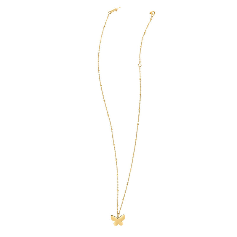 14k Yellow Gold Ppillon Butterfly Necklace - 18'' - Apparel & Accessories