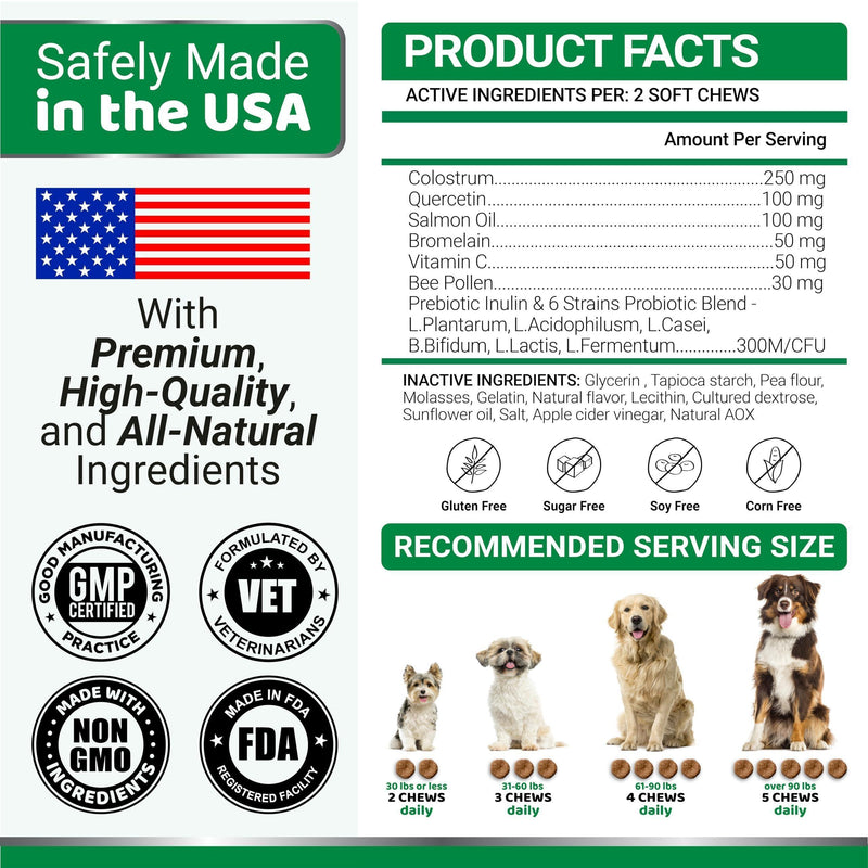 YUMA'S Dog Allergy Relief Chews   Dog Itching Skin Relief Treatment Pills   170 Treats   Anti Itch for Dogs   Itchy and Paw…