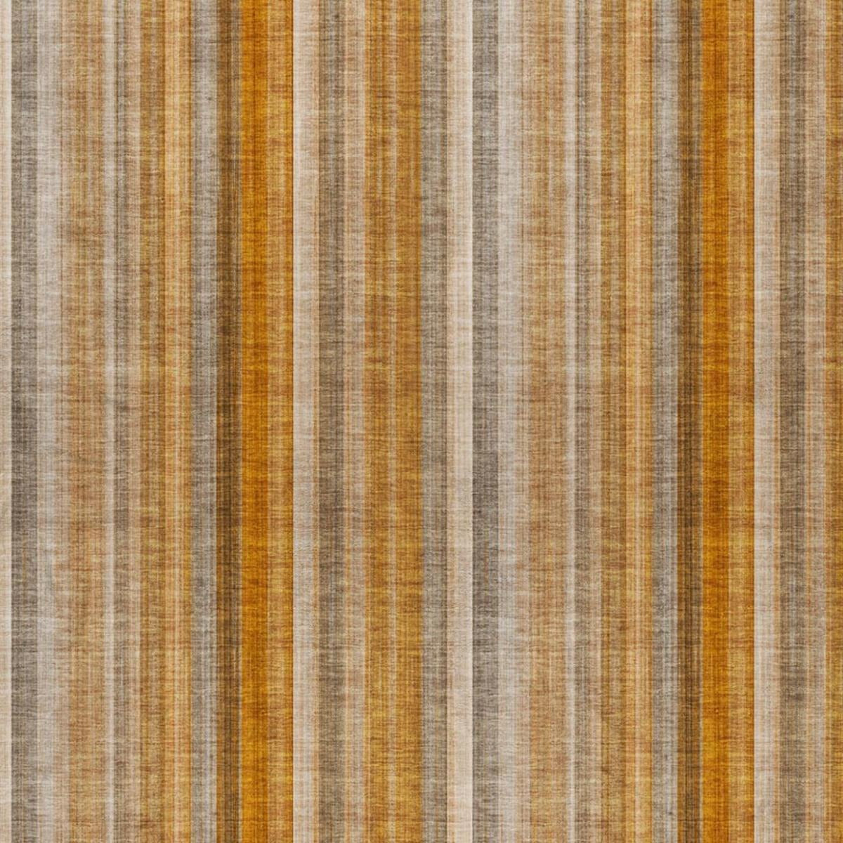 10' X 14' Orange And Gray Striped Shag Washable Area Rug With UV Protection - Home & Garden
