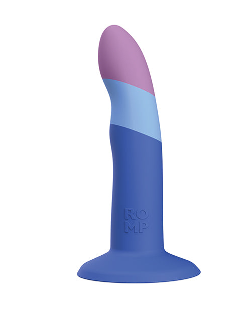 ROMP Piccolo 3 Color Dildo - Blue - GreatEagleInc