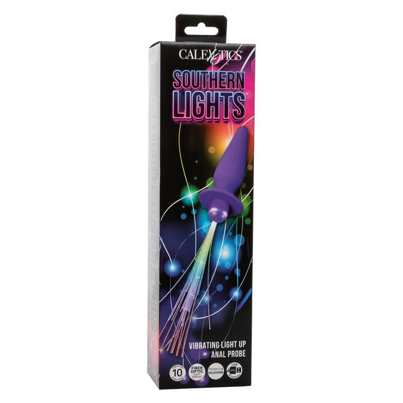 Southern Lights - Vibrating Light Up Anal Probe -  Purple - GreatEagleInc