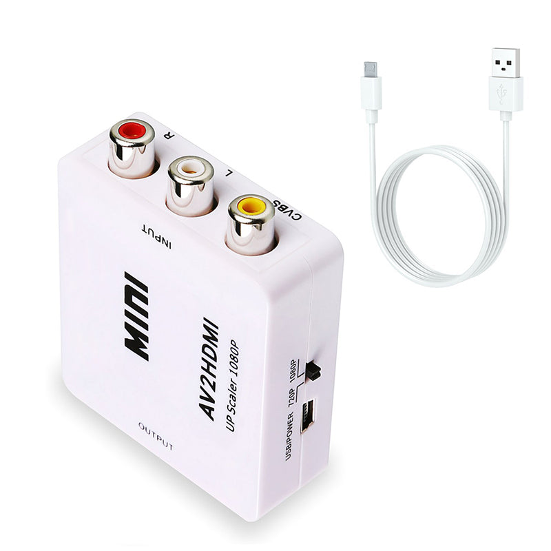 RCA To HDMI-compatible AV To GANA 1080P Mini RCA Composite CVBS AV To Video Audio Converter Adapter Compatible Red