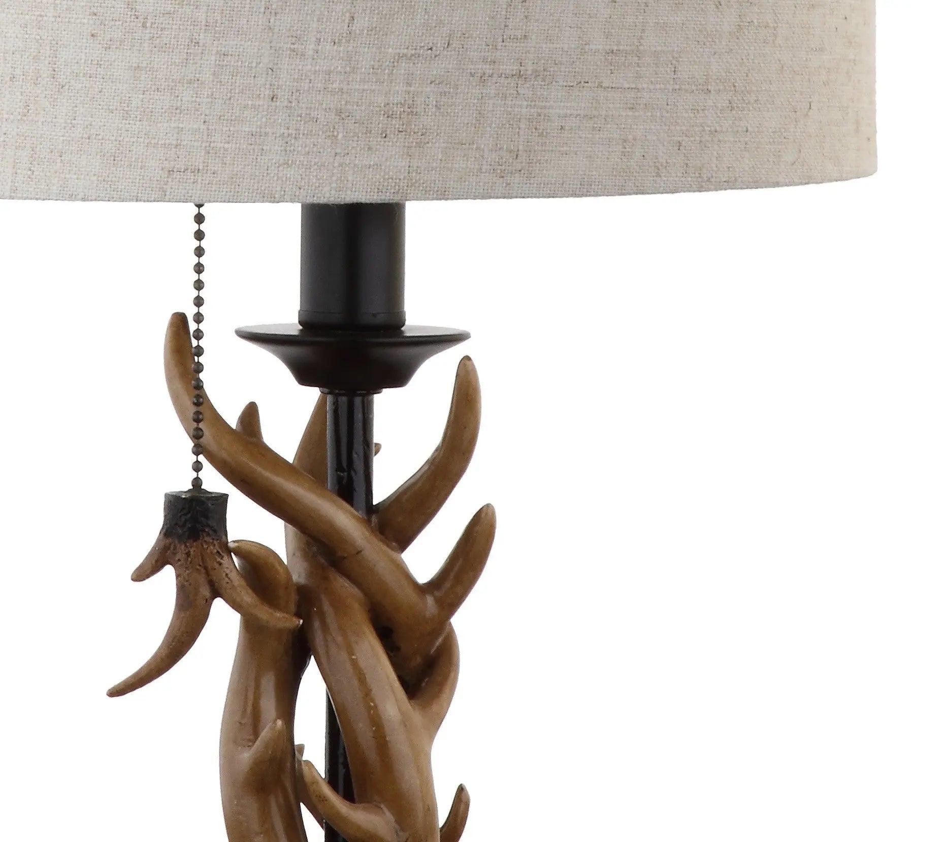 21" Brown Table Lamp With Drum Shade Homeroots Lighting