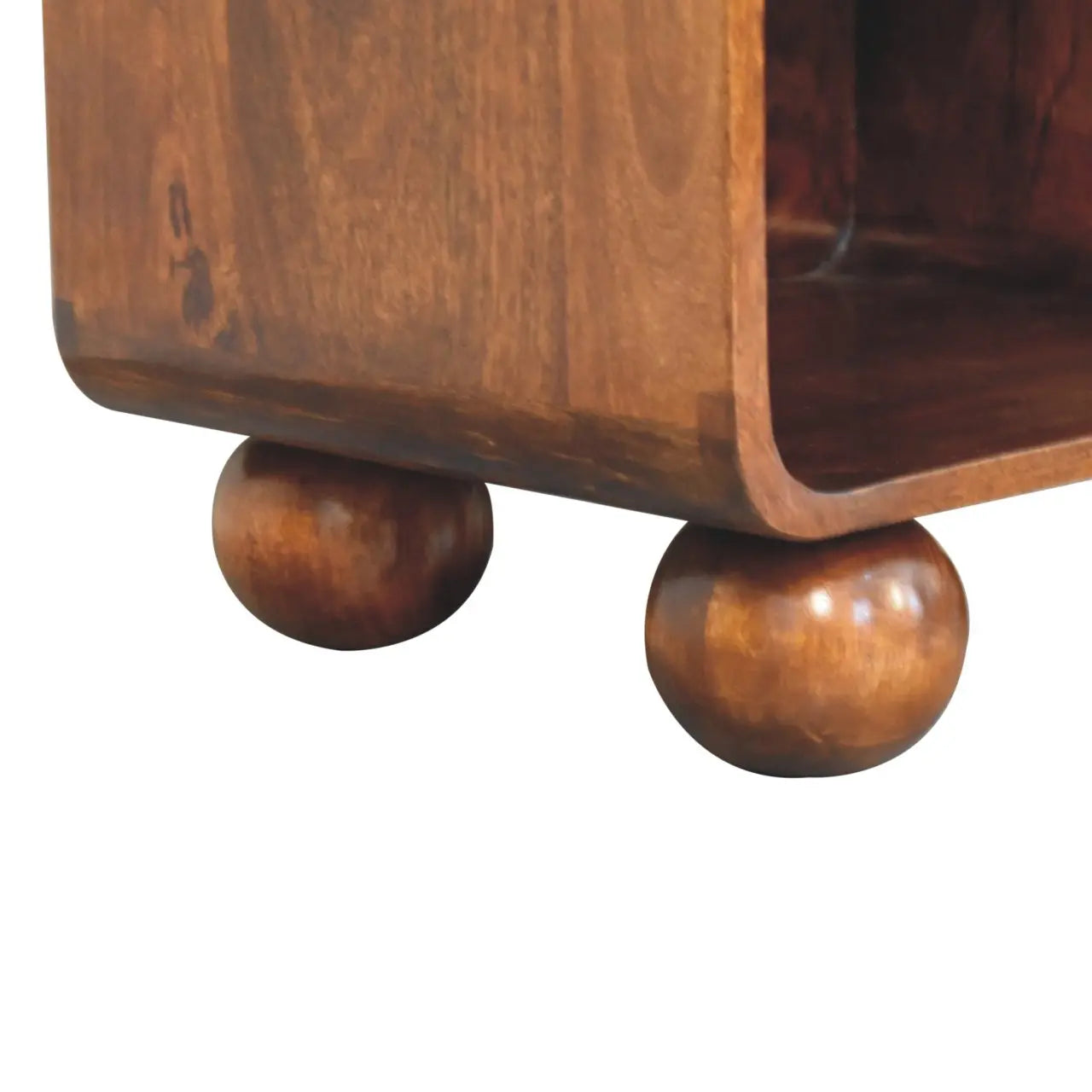 21" Chestnut Solid Wood Cane Rattan One Drawer Nightstand Homeroots Bed & Bath