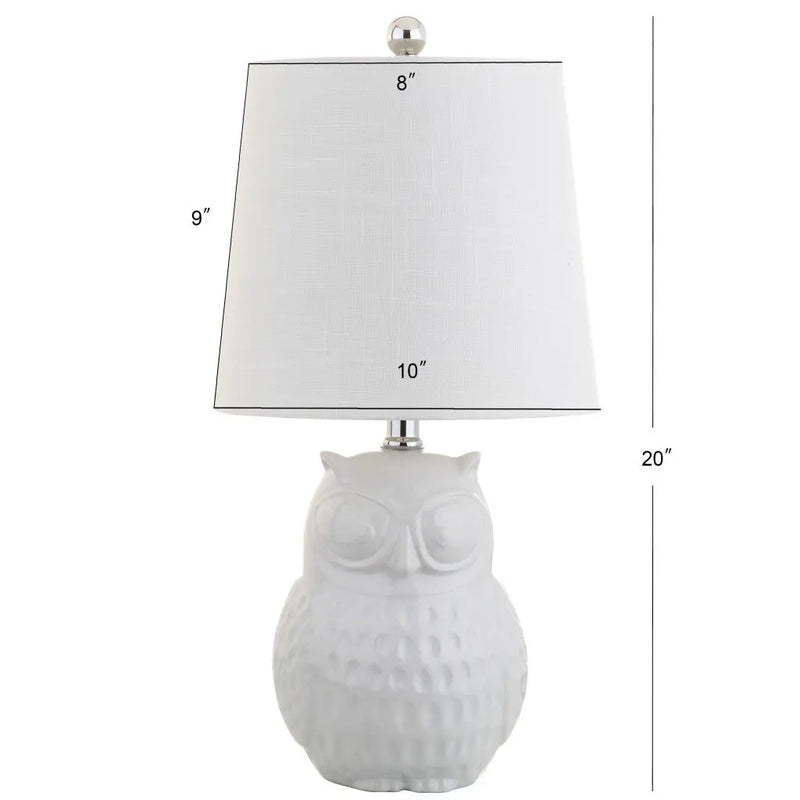 21" Clear Novelty Desk Lamp With Drum Shade Homeroots Lighting