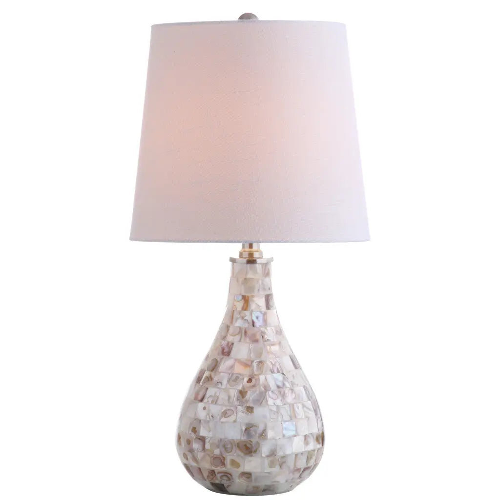 21" Clear Novelty Desk Lamp With Drum Shade Homeroots Lighting