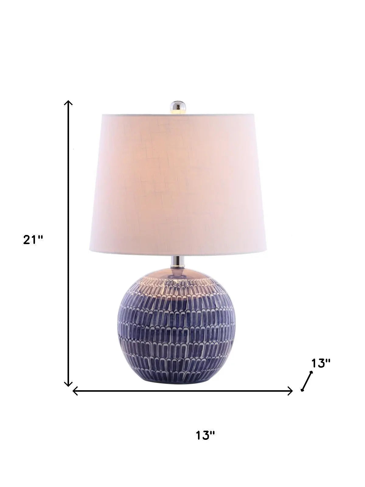 21" Clear Novelty Table Lamp LED With Drum Shade Homeroots Lighting