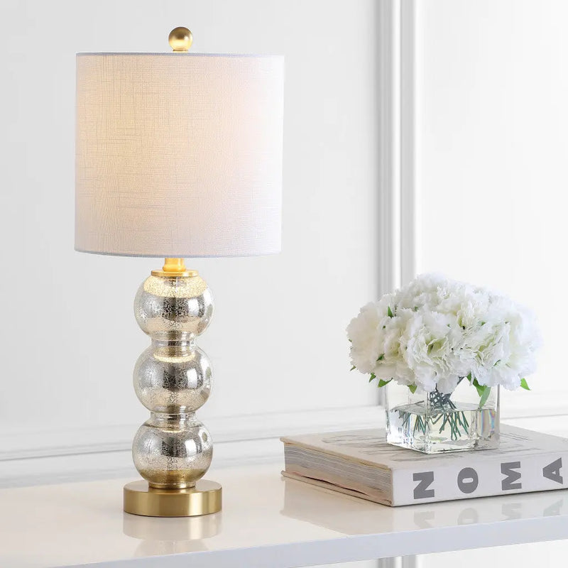 21" Gold Globe Table Lamp With Drum Shade Homeroots Lighting