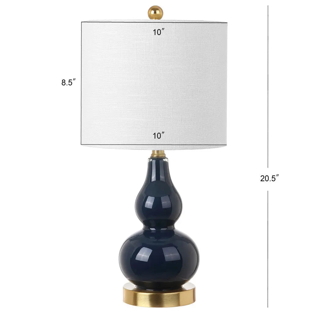 21" Gold Gourd Desk Lamp With Drum Shade Homeroots Lighting