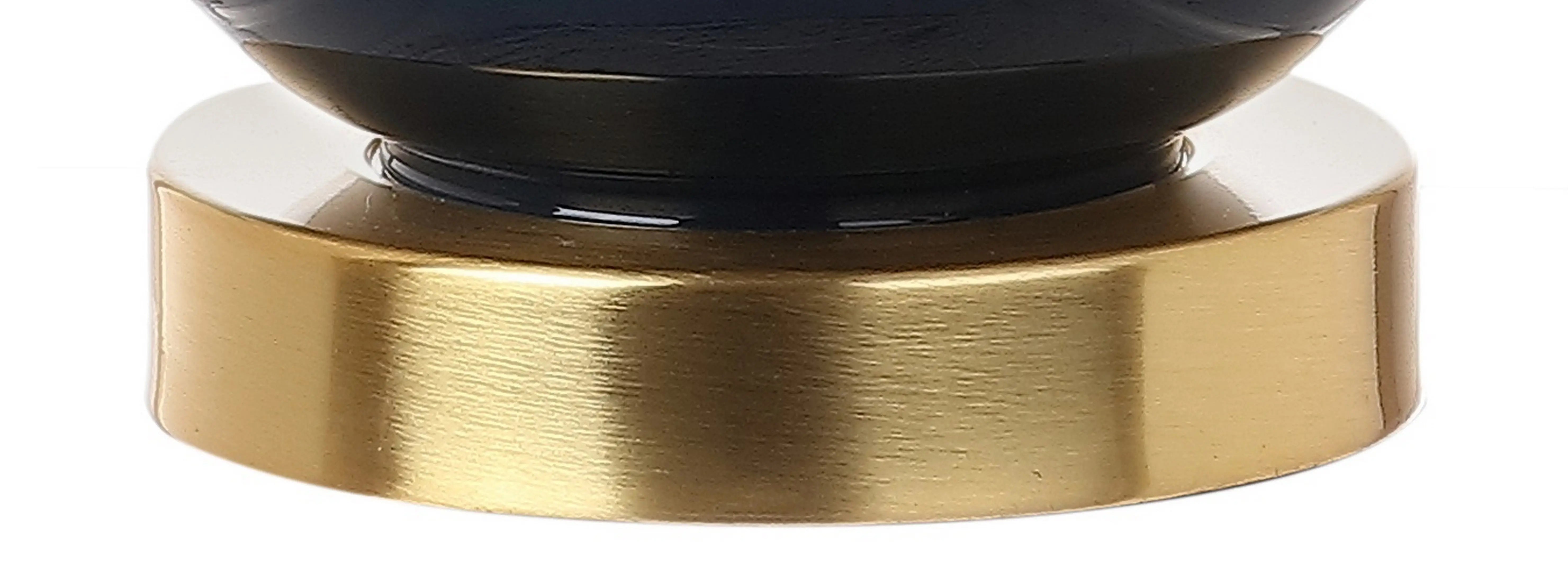 21" Gold Gourd Desk Lamp With Drum Shade Homeroots Lighting