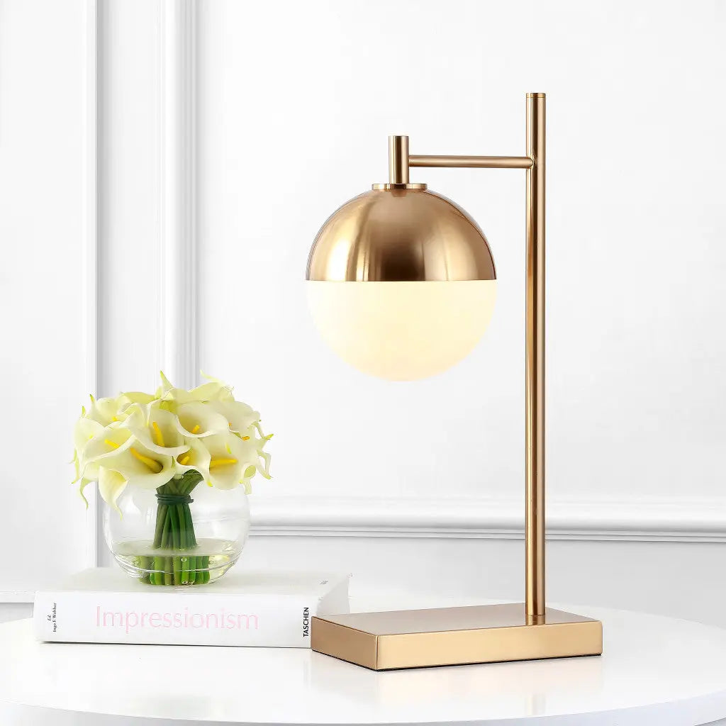 21" Gold Table Lamp LED Homeroots Lighting