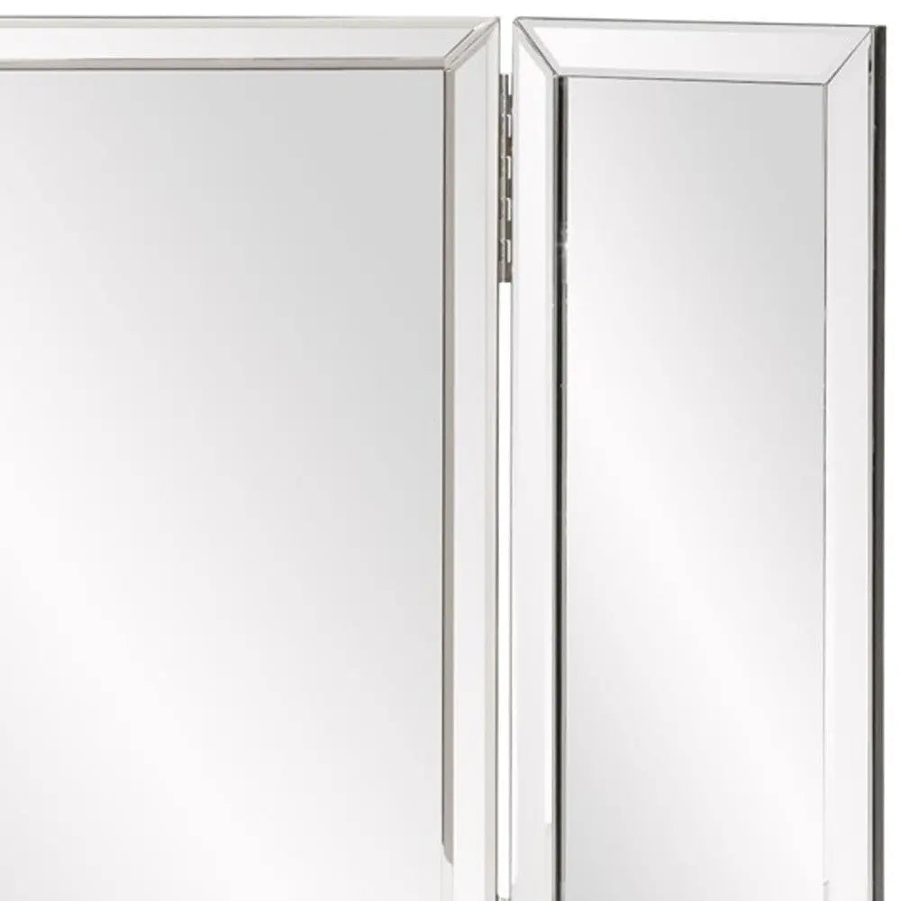 21" Gray Freestanding Framed Makeup Shaving Tabletop Mirror Homeroots Bed & Bath