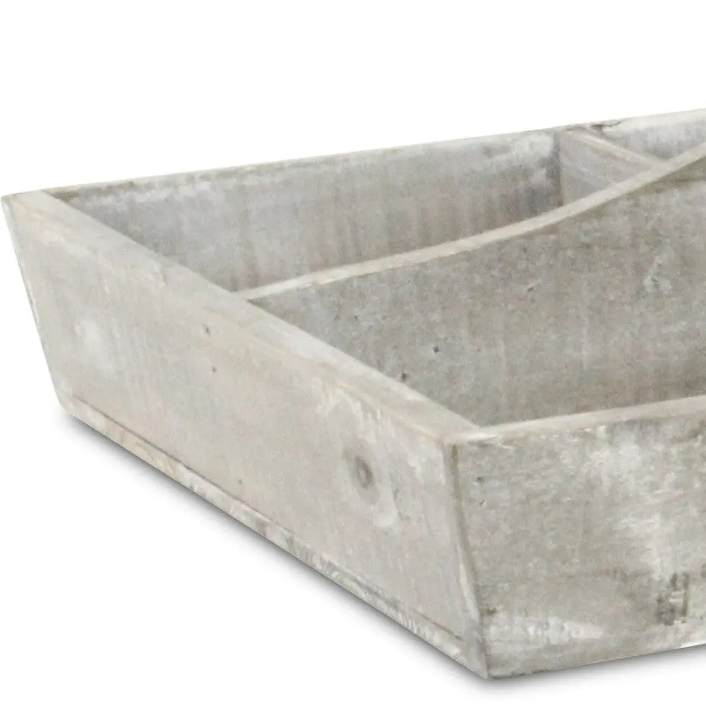 21" Gray Solid Wood Organizing Box Homeroots Office