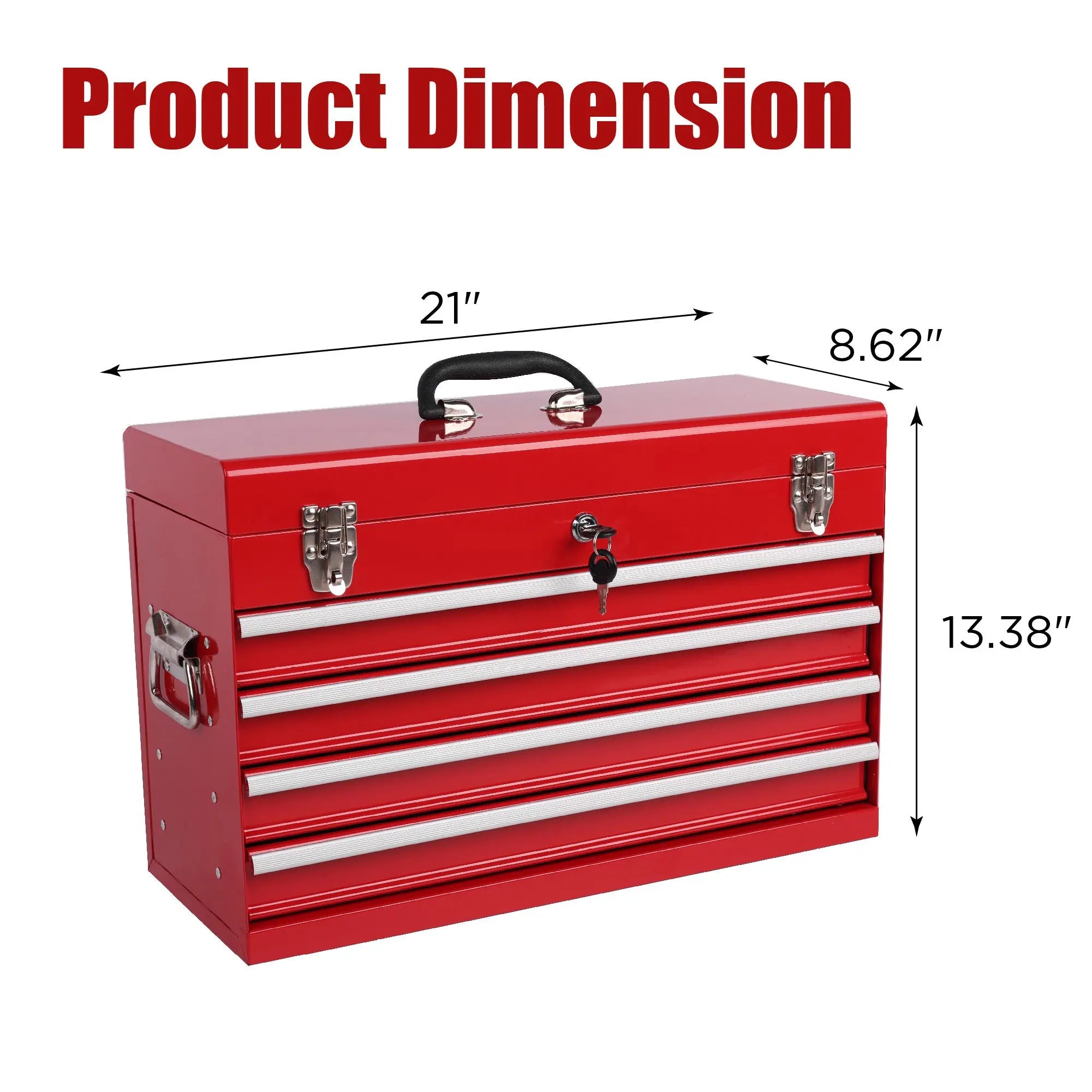 10" Red Multi-Tier Steel Cube or Bin With Lid - GreatEagleInc