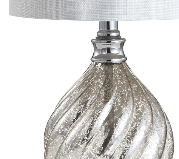 21" Silver Novelty Table Lamp With Globe Shade Homeroots Lighting