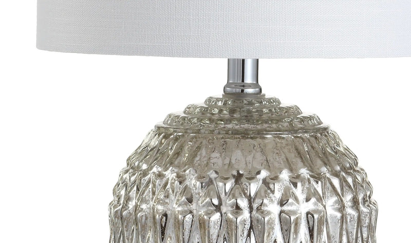21" Silver Novelty Table Lamp With Globe Shade Homeroots Lighting