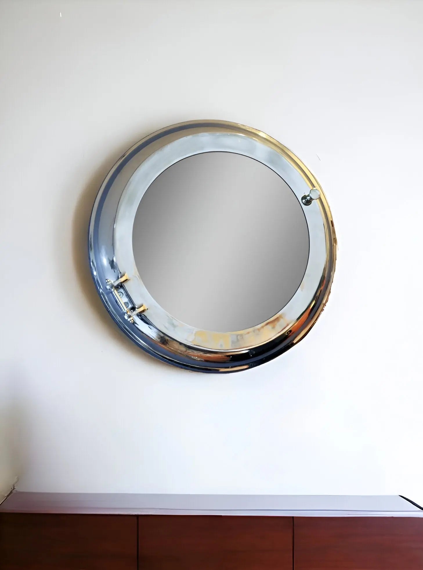 21" Silver Round Aluminum Framed Accent Mirror Homeroots Bed & Bath