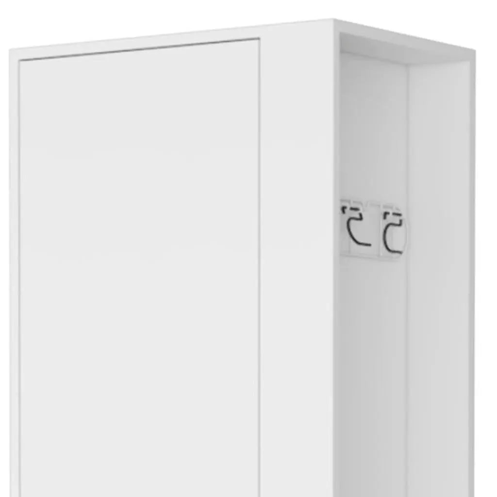21" White Accent Cabinet With Six Shelves Homeroots Bed & Bath