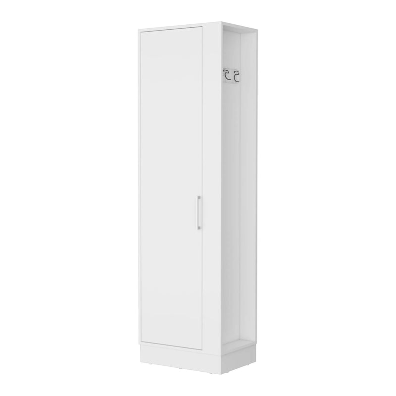 21" White Accent Cabinet With Six Shelves Homeroots Bed & Bath
