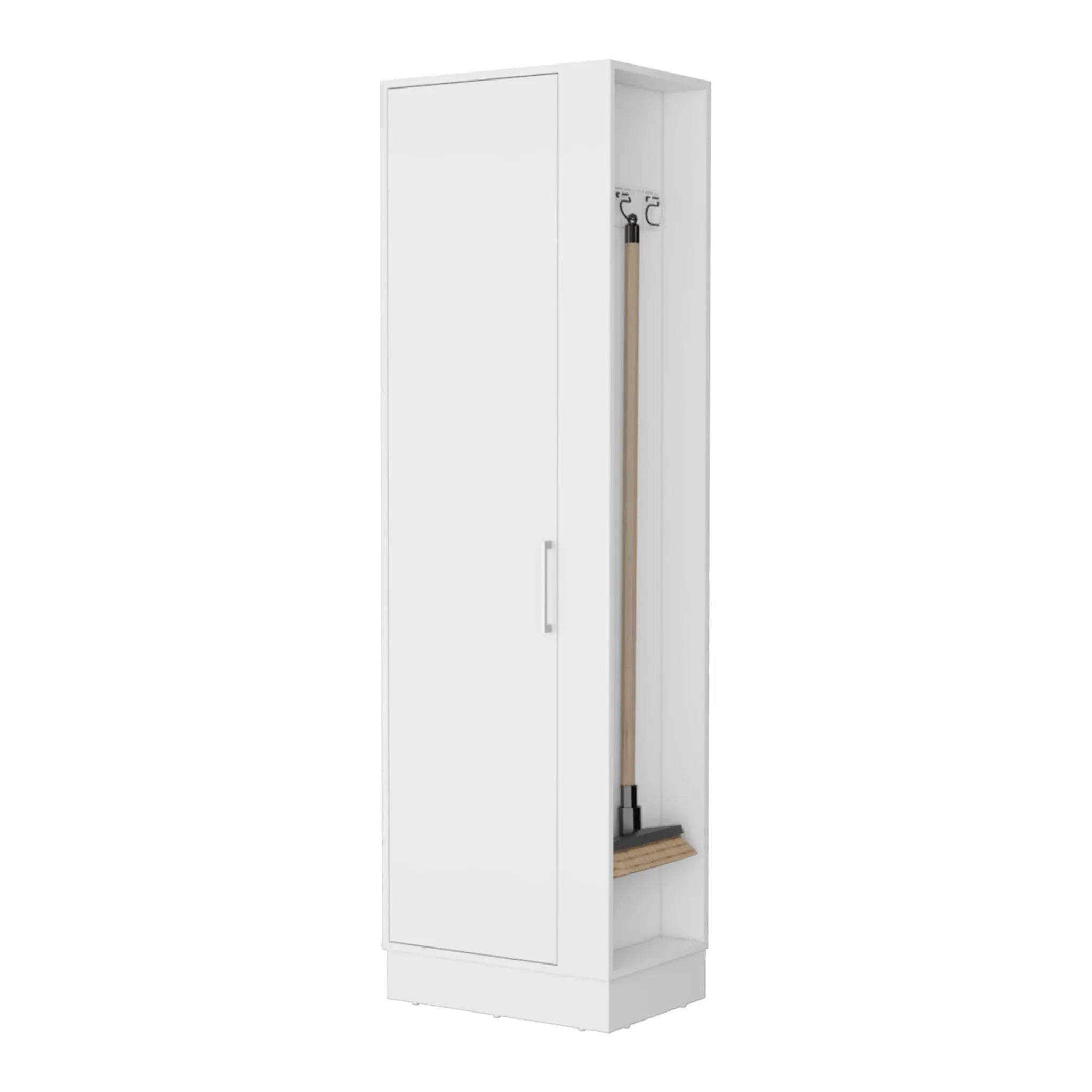 21" White Accent Cabinet With Six Shelves Homeroots Bed & Bath