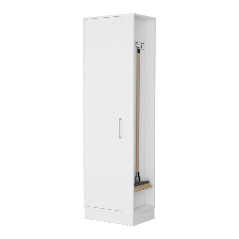21" White Accent Cabinet With Six Shelves Homeroots Bed & Bath