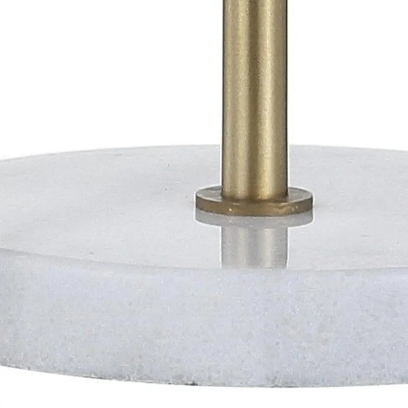 21" White Round Table Lamp Homeroots Lighting