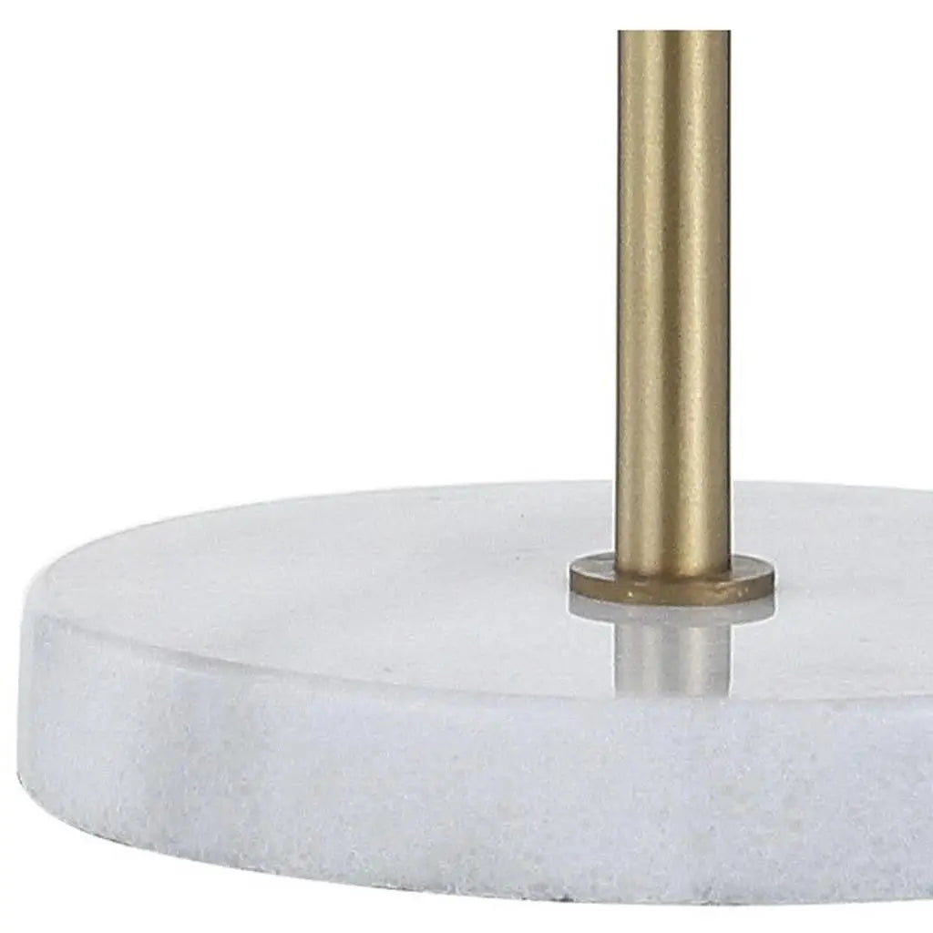 21" White Round Table Lamp Homeroots Lighting