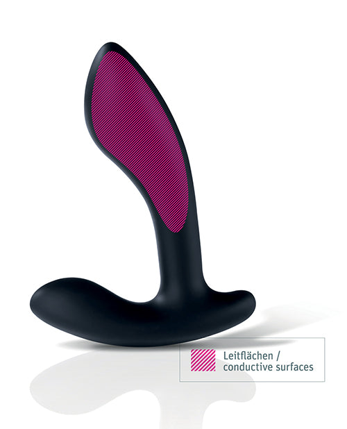 Mystim Flexing Flavio eStim Silicone Prostate Stimulator - Black - GreatEagleInc