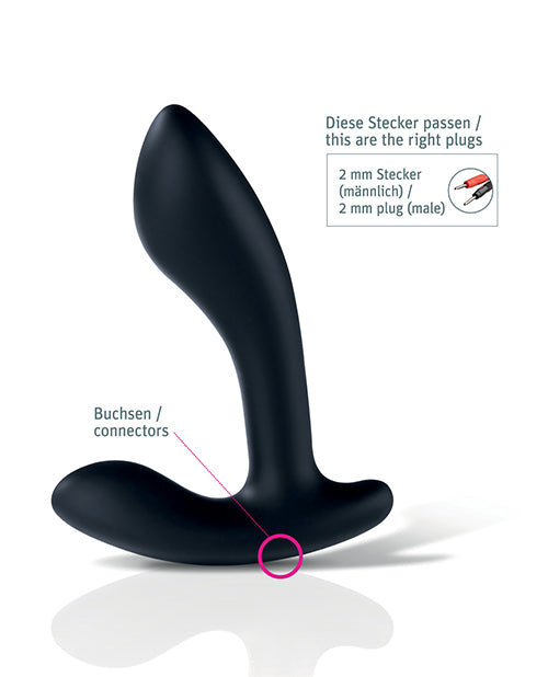 Mystim Flexing Flavio eStim Silicone Prostate Stimulator - Black - GreatEagleInc