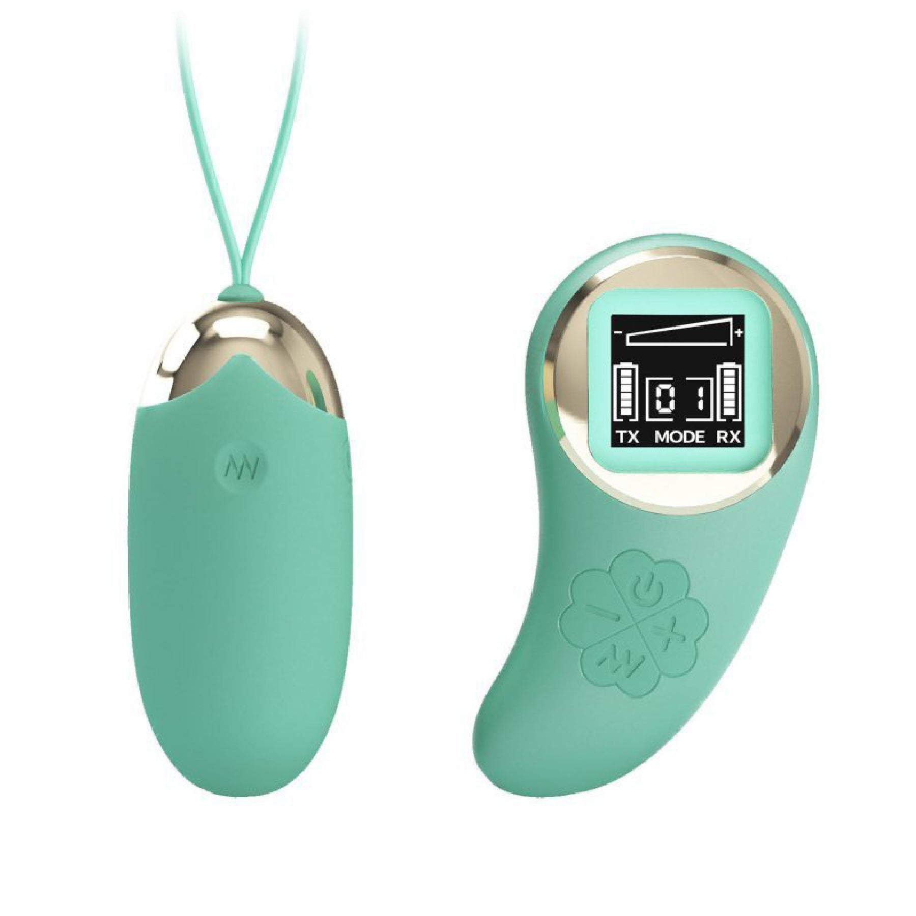 Mina Vibrating Remote Control Egg - Turquoise - GreatEagleInc