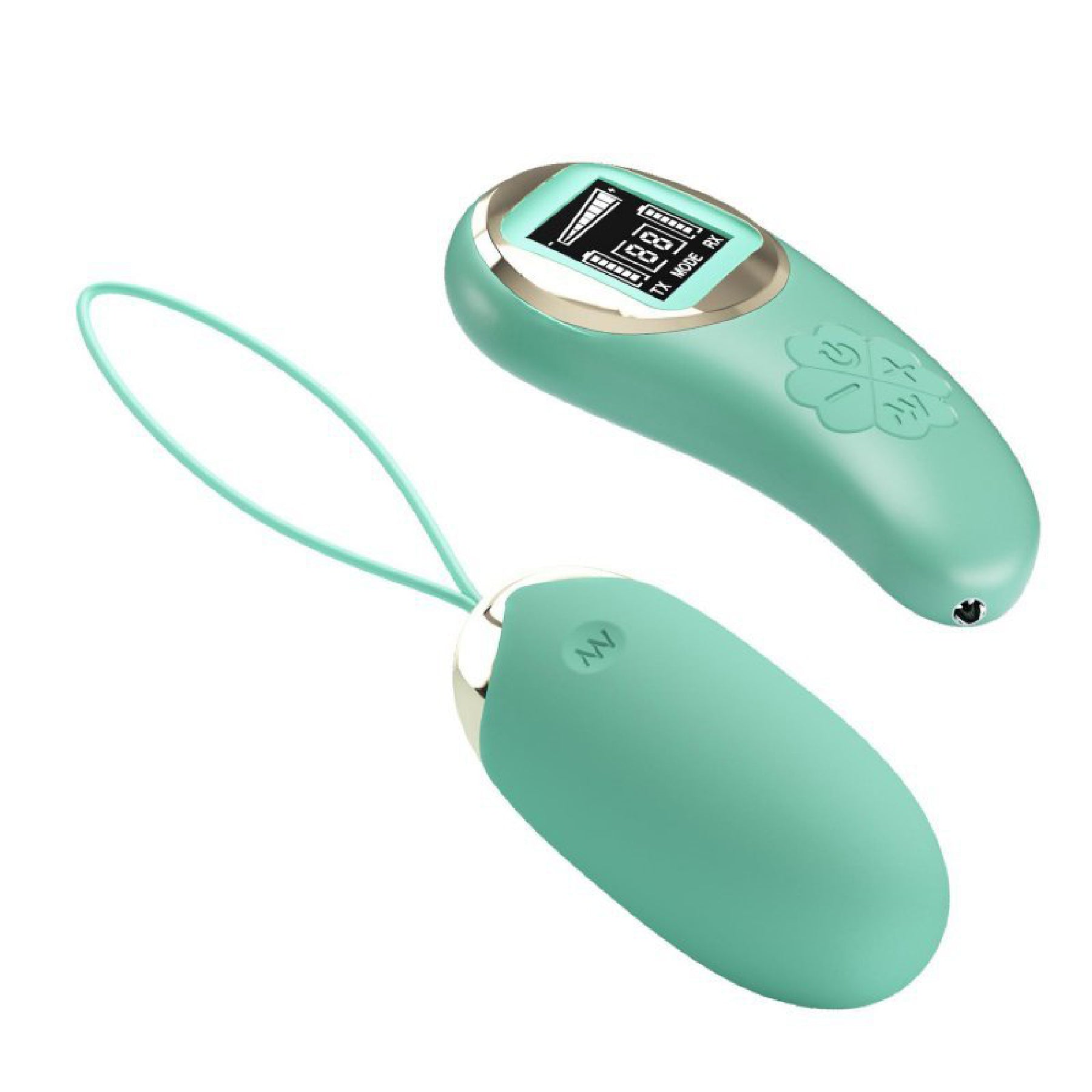 Mina Vibrating Remote Control Egg - Turquoise - GreatEagleInc