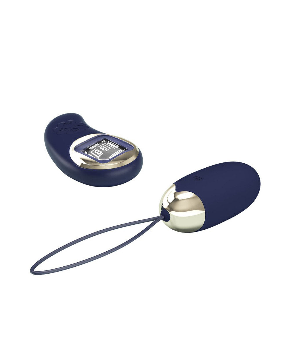 Mina Vibrating Remote Control Egg - Blue - GreatEagleInc