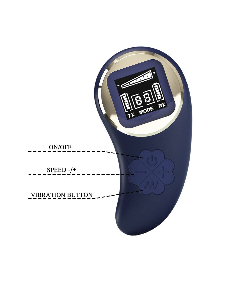 Mina Vibrating Remote Control Egg - Blue - GreatEagleInc