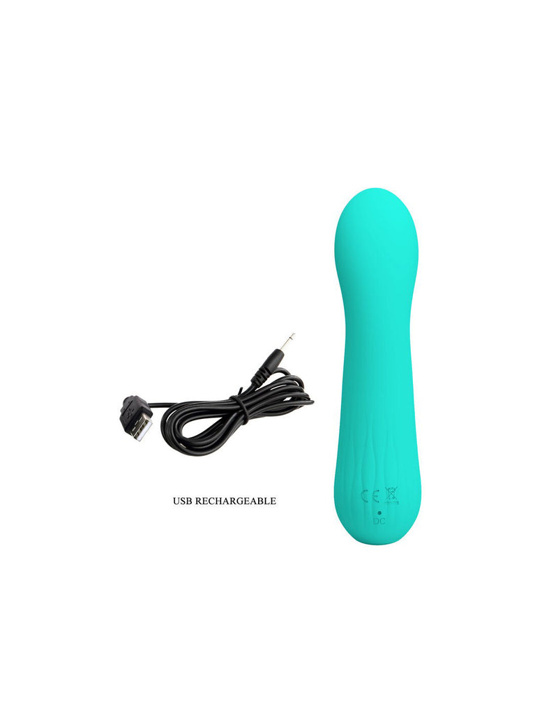 Faun Rechargeable Vibrator - Turquoise - GreatEagleInc