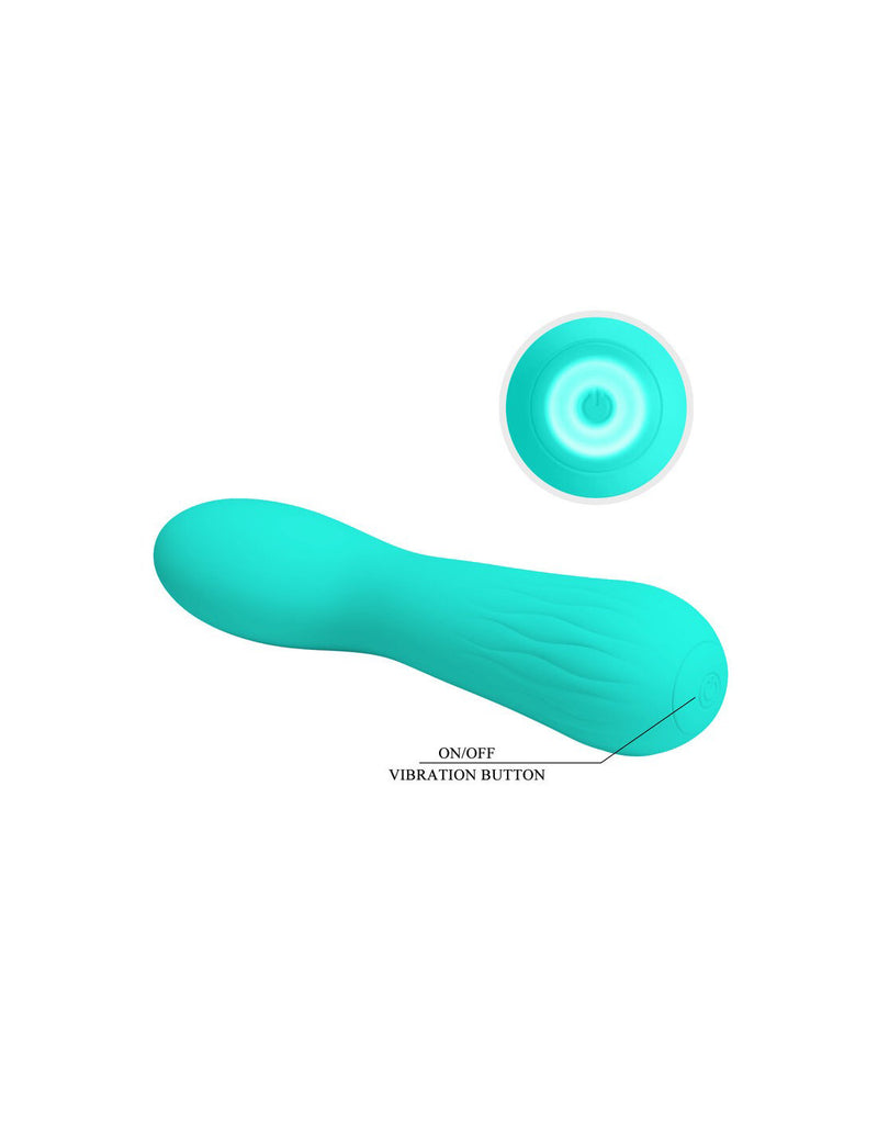 Faun Rechargeable Vibrator - Turquoise - GreatEagleInc