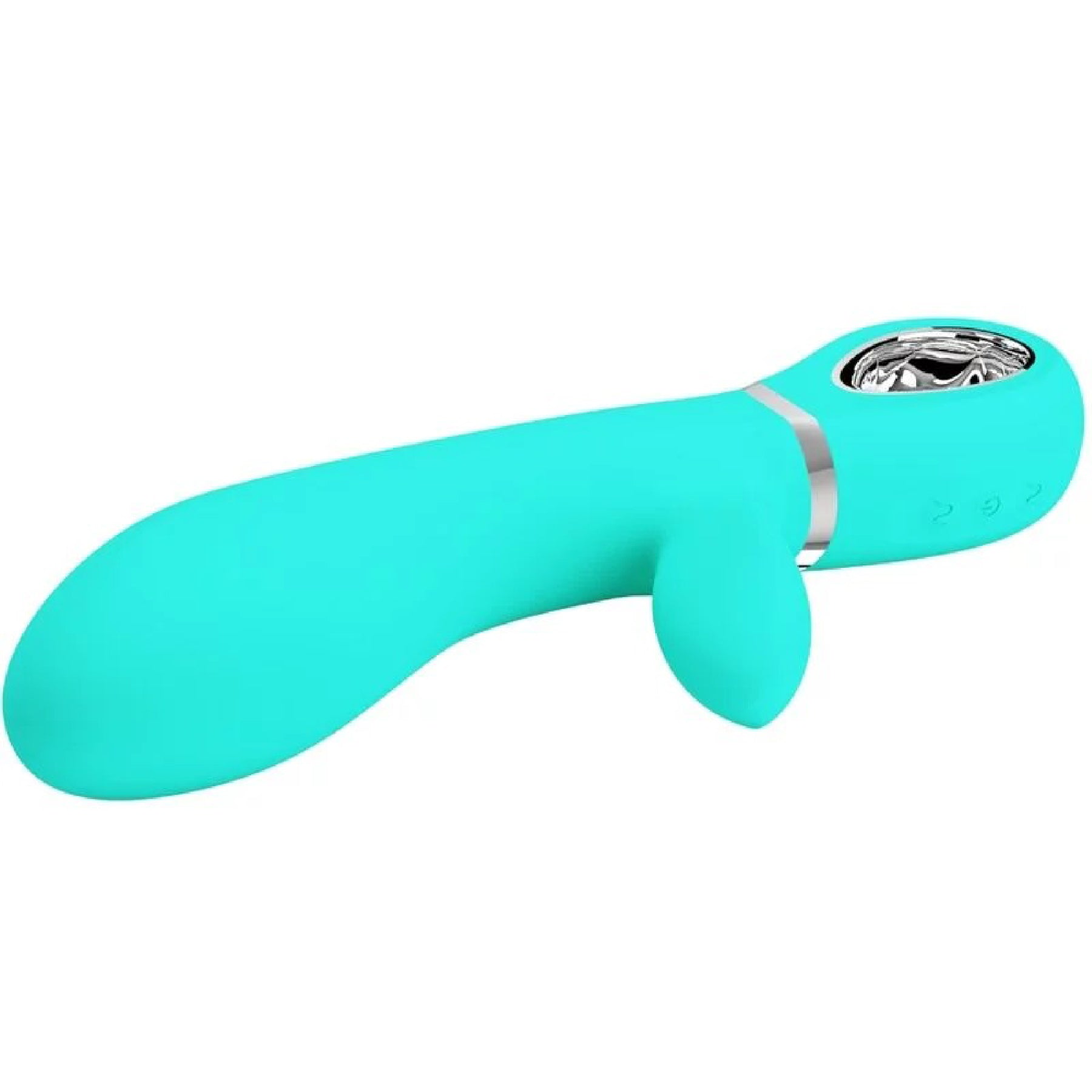 Thomas Super Soft Silicone Rabbit Vibrator -  Turquoise - GreatEagleInc