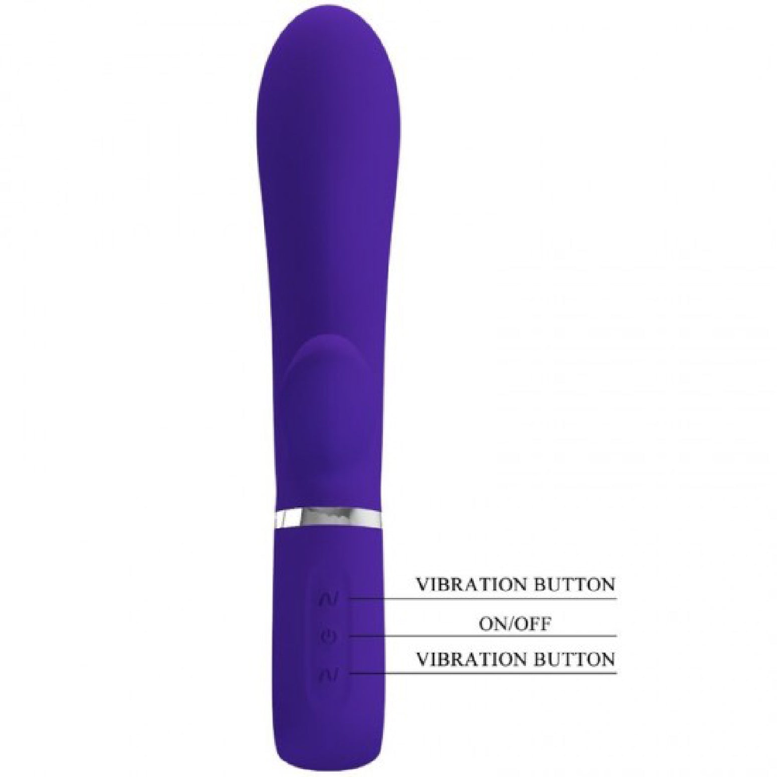Thomas Super Soft Silicone Rabbit Vibrator -  Purple - GreatEagleInc