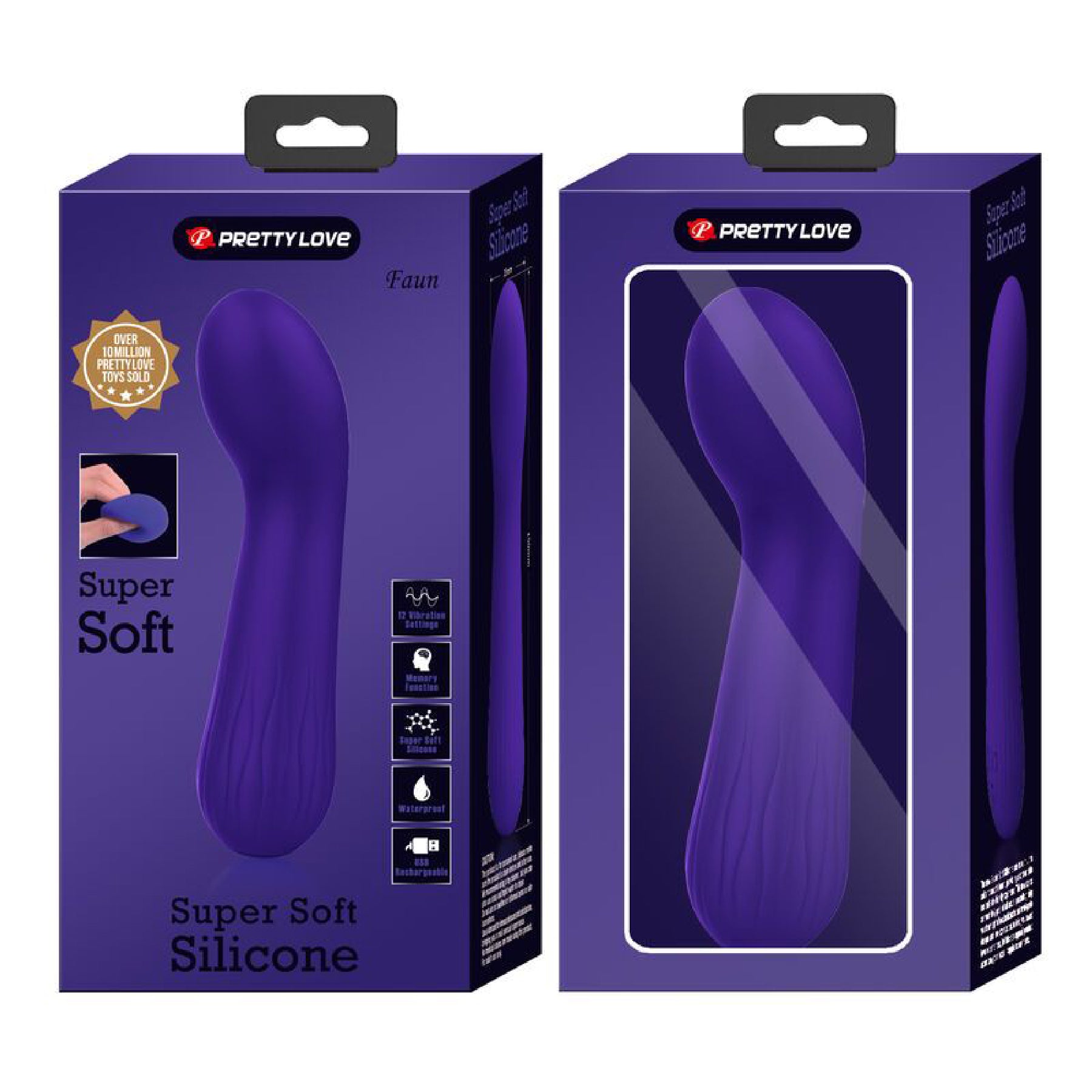 Faun Rechargeable Vibrator - Purple - GreatEagleInc