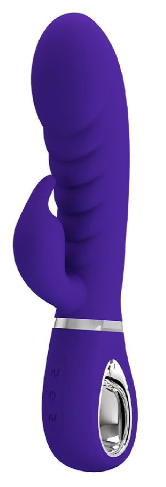 Prescott Super Soft Rabbit Silicone Vibrator -  Purple - GreatEagleInc