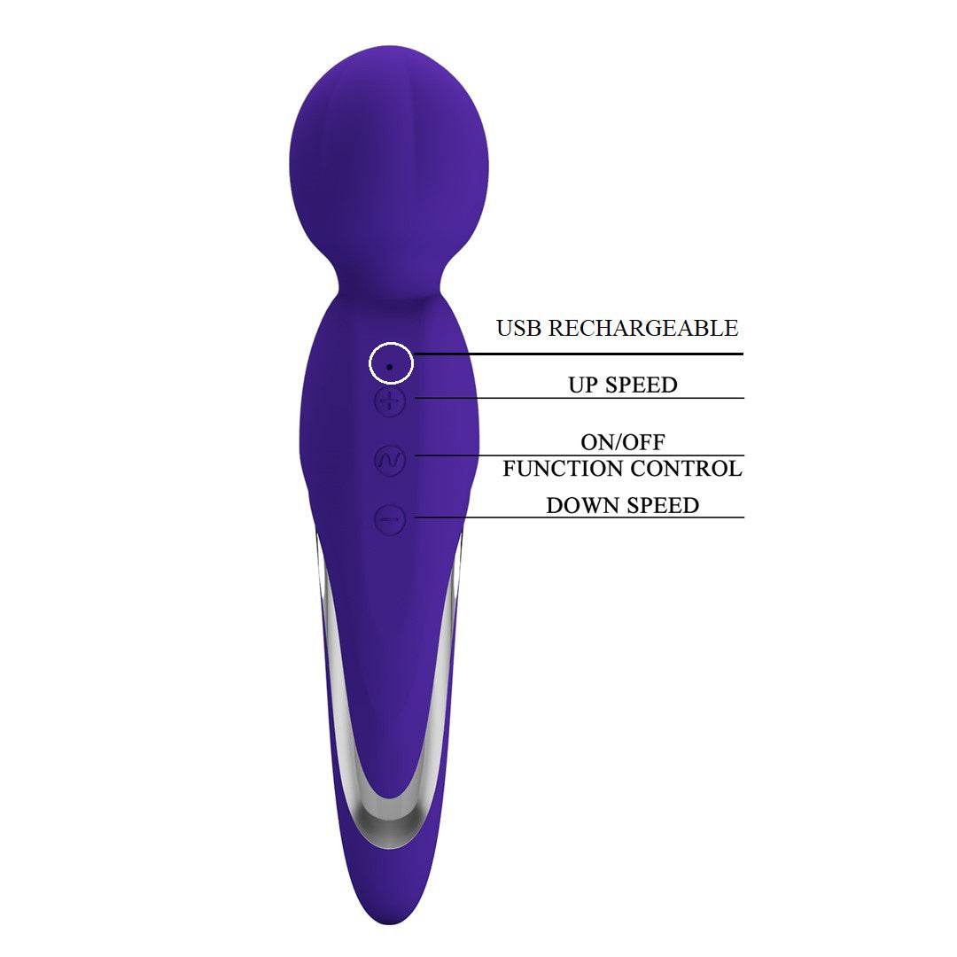 Walter Super Soft Silicone Wand - Violet - GreatEagleInc