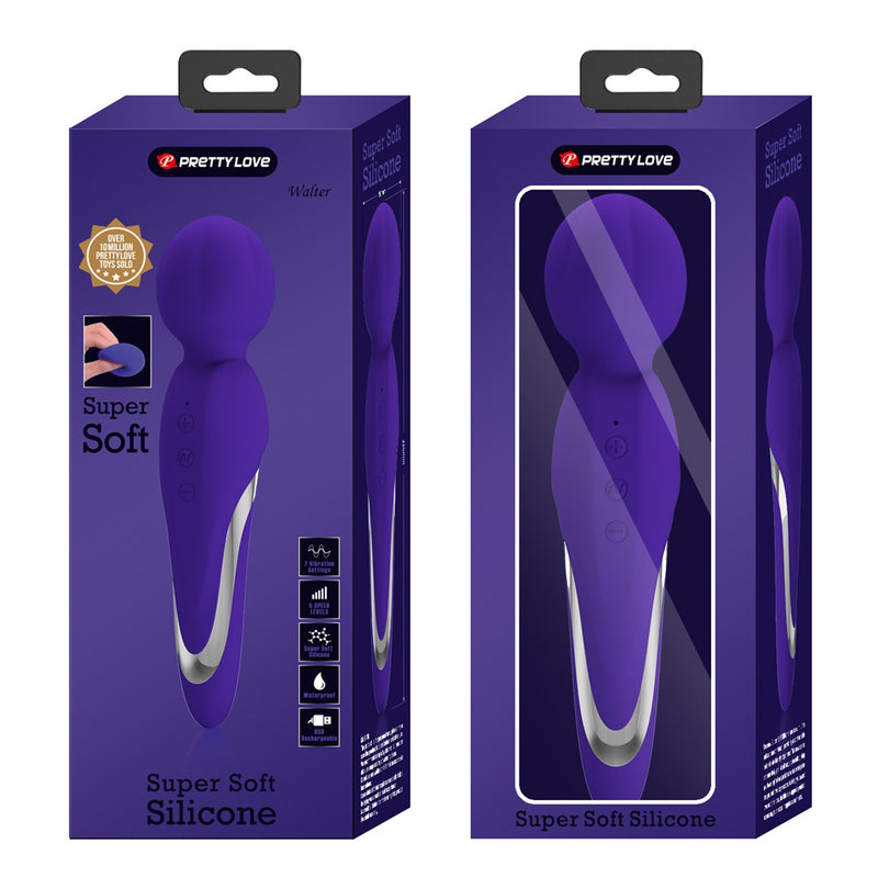 Walter Super Soft Silicone Wand - Violet - GreatEagleInc
