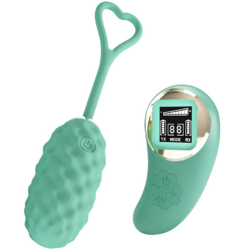 Vivian Remote Control Vibrating Egg - Turquoise - GreatEagleInc