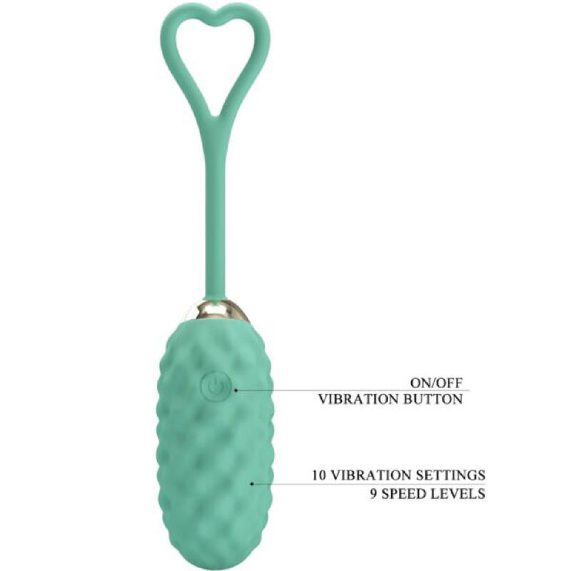 Vivian Remote Control Vibrating Egg - Turquoise - GreatEagleInc