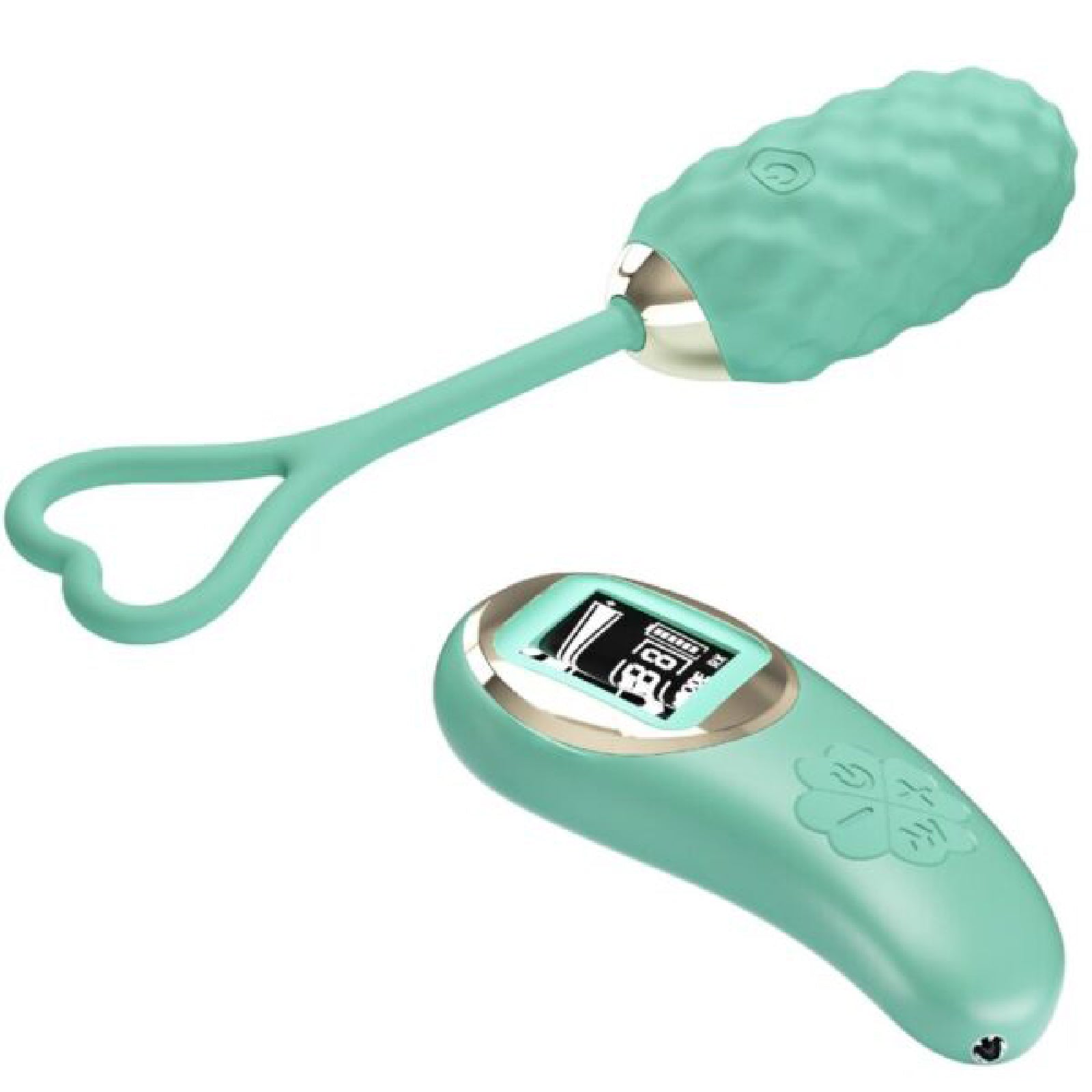 Vivian Remote Control Vibrating Egg - Turquoise - GreatEagleInc