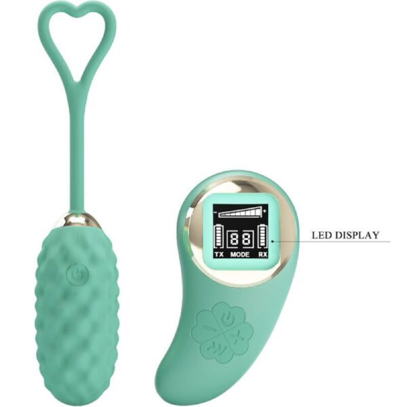 Vivian Remote Control Vibrating Egg - Turquoise - GreatEagleInc