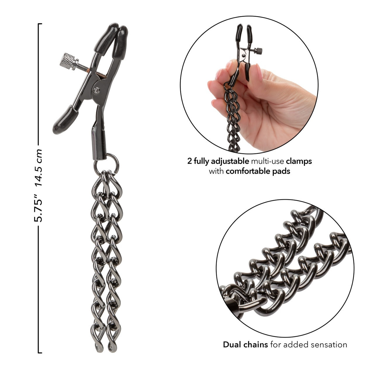 Euphoria Chain Nipple Clamps - GreatEagleInc