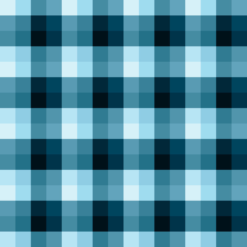 Close-up buffalo check plaid wallpaper repeat in blue tones with dark accents