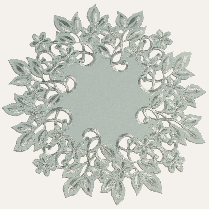 Alvina Collection - Gray / Set of 4 / Doilies - Home Decor