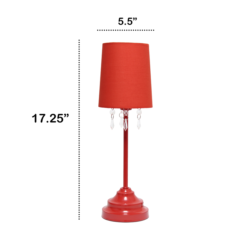 Creekwood Home Contemporary Crystal Droplet Table Lamp for Bedroom, Living Room, Dining Room, Office, Entryway - Lamps &…